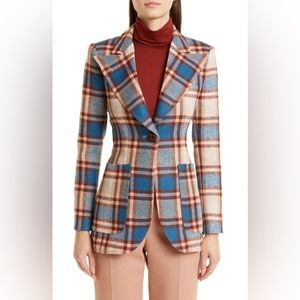 NWT Smythe wool plaid blazer